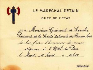 invitation marechal petain
